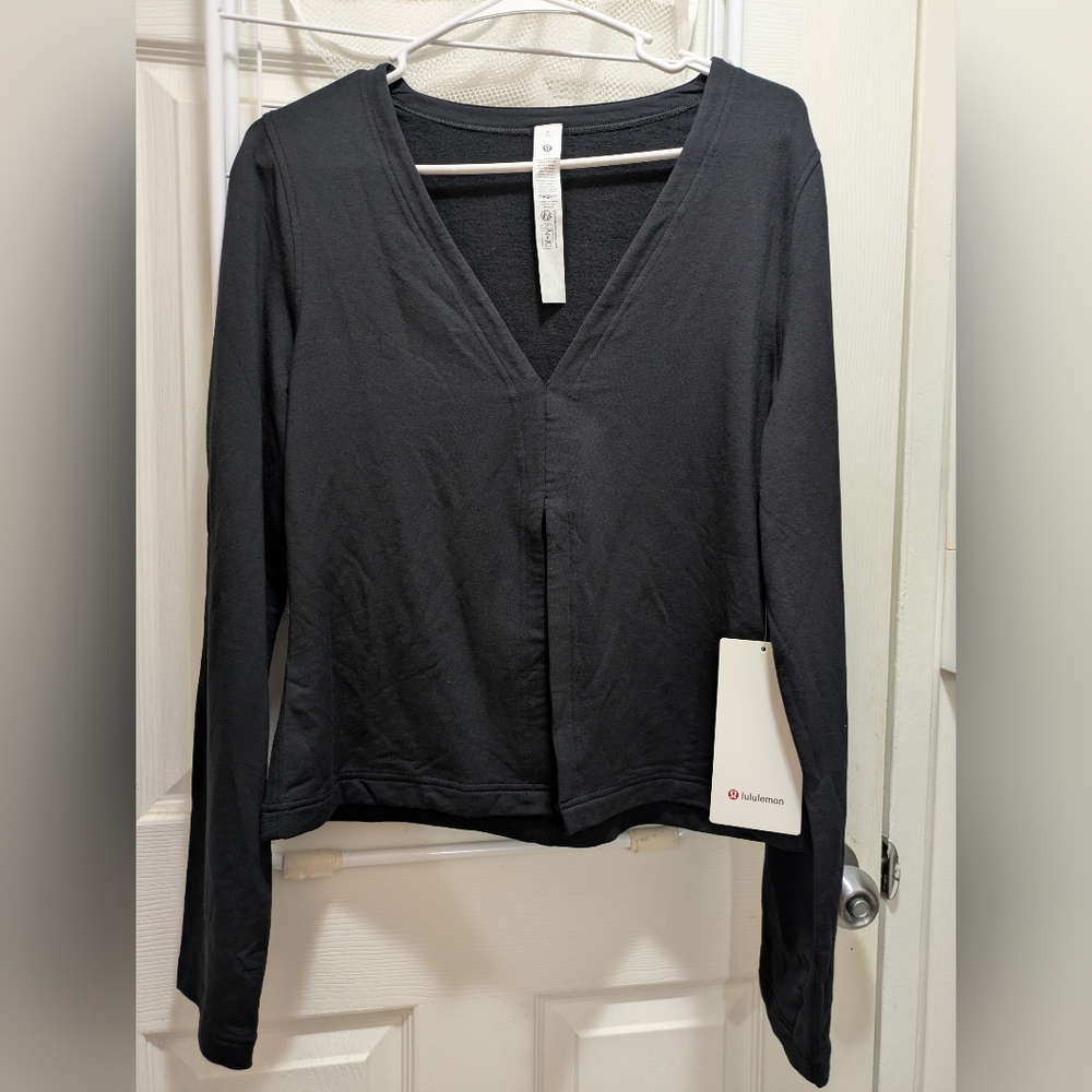 NWT Lululemon Modal Fleece Open-Front Long-Sleeve Shirt